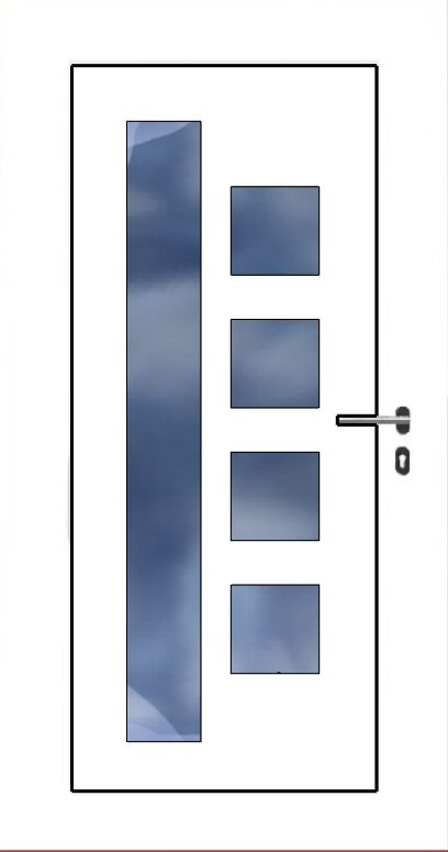 Ulazna vrata / Lijeva/ 1000 x 2100 / Bijela / Prima 6001