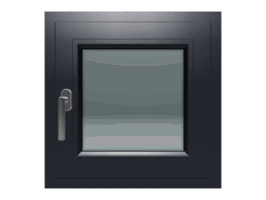 Jednokrilni prozor / Desni / 600 x 600 / Antracit / Dvoslojno staklo - MRAZ