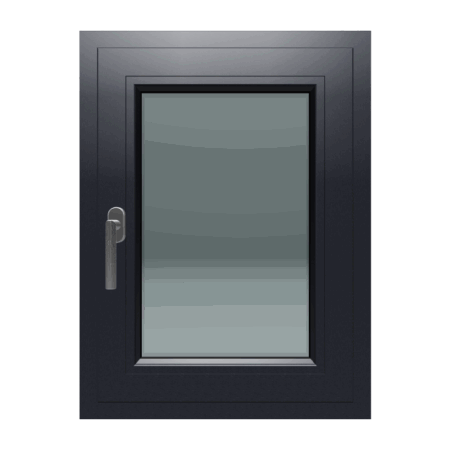 Jednokrilni prozor / Desni / 600 x 800 / Antracit / Dvoslojno staklo - MRAZ
