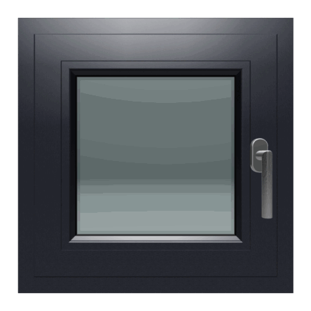 Jednokrilni prozor / Lijevi / 600 x 600 / Antracit / Troslojno staklo