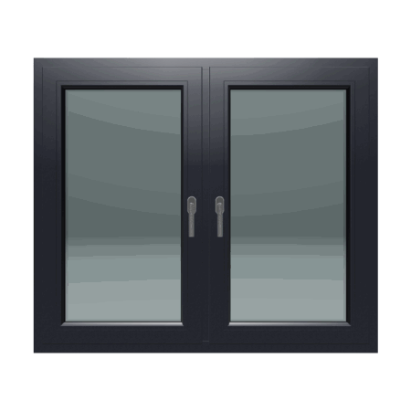 Dvokrilni prozor / x / 1600 x 1200 / Antracit / Dvoslojno staklo