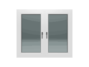 Dvokrilni prozor / x / 1600 x 1400 / Bijeli / Dvoslojno staklo