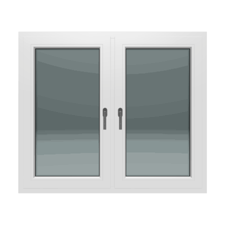 Dvokrilni prozor / x / 1600 x 1400 / Bijeli / Troslojno staklo