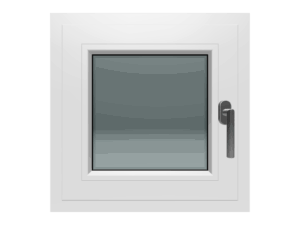 Jednokrilni prozor / Lijeva / 600 x 600 / Bijela / Dvoslojno staklo