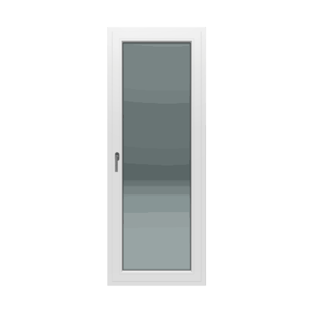 Jednokrilni prozor / Desni / 800 x 2000 / Bijeli / Dvoslojno staklo