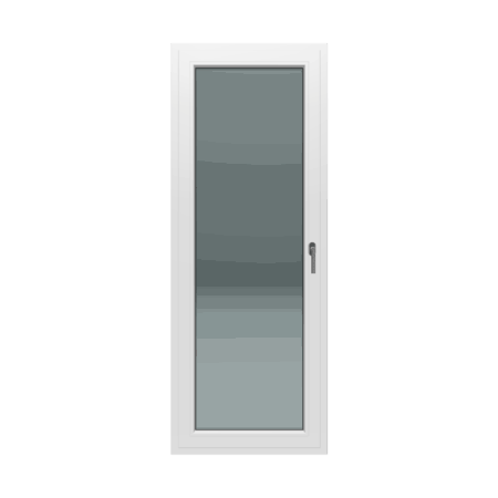 Jednokrilni prozor / Lijevi / 800 x 2000 / Bijeli / Dvoslojno staklo