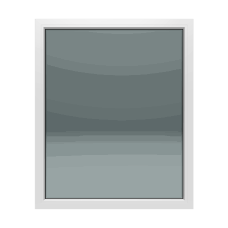 Jednokrilni prozor / Fix / 1000 x 1000 / Bijeli / Dvoslojno staklo