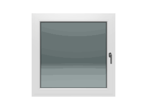 Jednokrilni prozor / Lijevi / 1200 x 1200 / Bijeli / Troslojno staklo