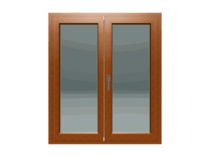 Dvokrilni prozor / Desni / 1200 x 1400 / Zlatni hrast / Troslojno staklo