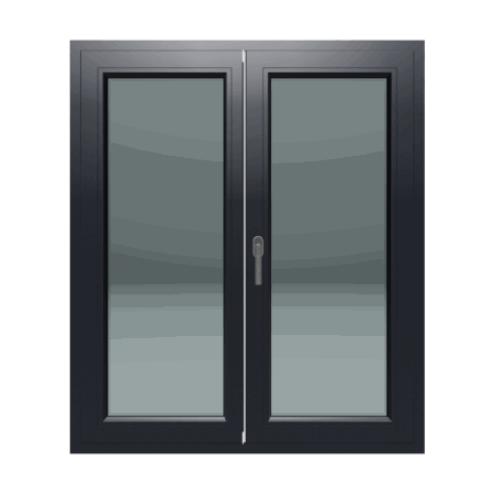 Dvokrilni prozor / Desni / 1200 x 1400 / Antracit / Dvoslojno staklo