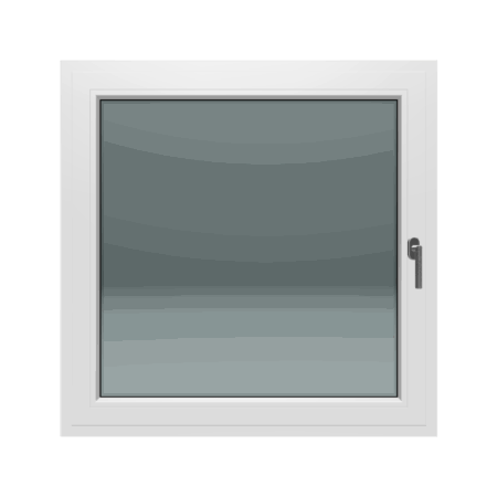 Jednokrilni prozor / Lijevi / 1200 x 1200 / Bijeli / Troslojno staklo