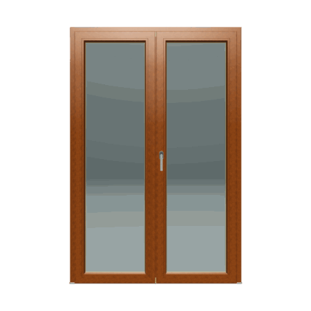 Dvokrilni prozor / Desni / 1400 x 2100 / Zlatni hrast / Troslojno staklo