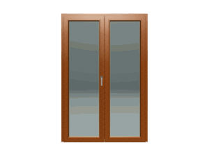 Dvokrilni prozor / Lijevi / 1400 x 2100 / Zlatni hrast / Dvoslojno staklo