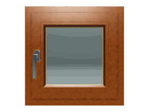 Jednokrilni prozor / Desni / 600 x 600 / Zlatni hrast / Troslojno staklo