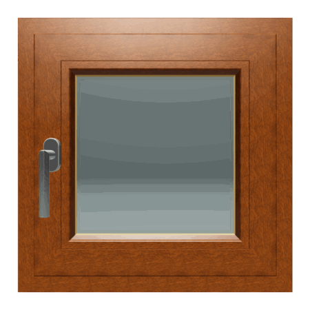 Jednokrilni prozor / Desni / 600 x 600 / Zlatni hrast / Dvoslojno staklo