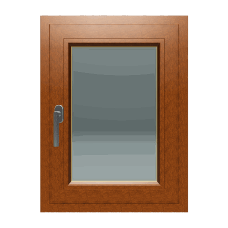 Jednokrilni prozor / Desni / 600 x 800 / Zlatni hrast / Dvoslojno staklo