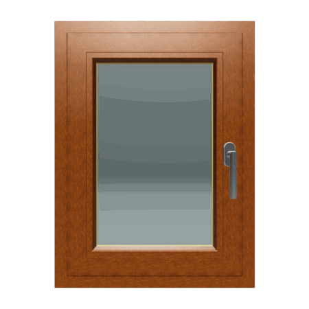 Jednokrilni prozor / Lijevi / 600 x 800 / Zlatna hrast / Dvoslojno staklo